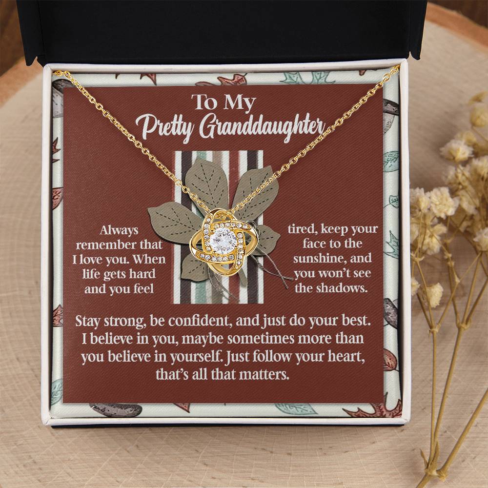 To My Pretty Granddaughter Necklace, Granddaughter Jewelry Box, Necklaces For Granddaughter, Granddaughter Necklace From Grandma