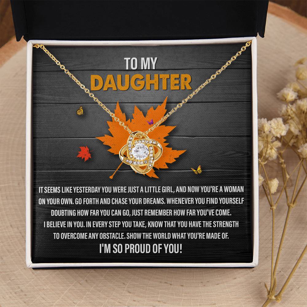 Necklace For Daughter From Mom, Best Daughter Ever Gifts, To My Daughter Necklace From Dad