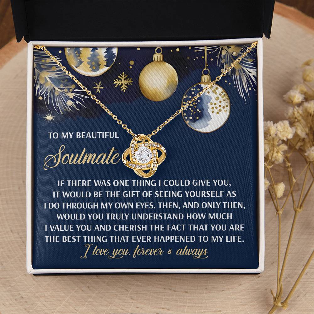 To My Beautiful Soulmate Necklace, My Soulmate Gifts For Her, Christmas Jewelry For Women, Christmas Presents For Gf, Christmas For Wife