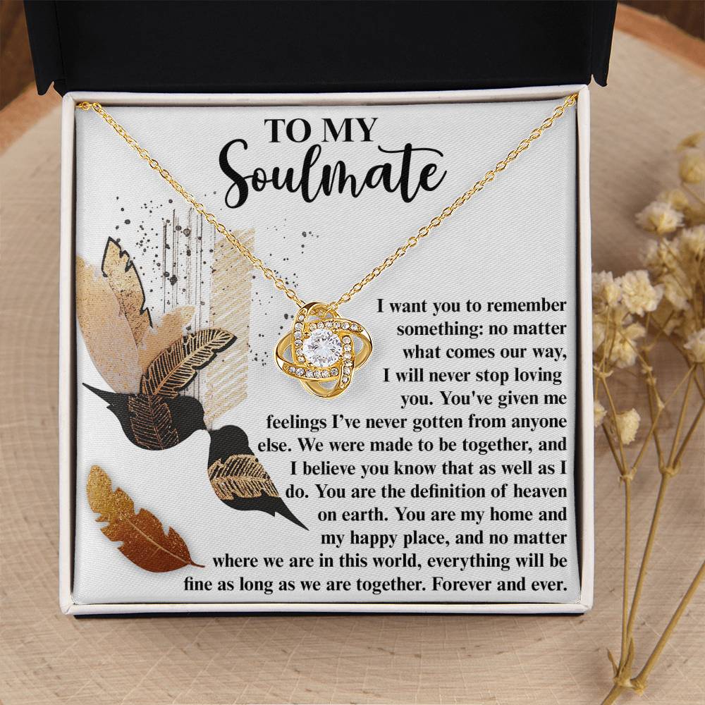 Soulmate Necklace For Women, Christmas Gift For Soulmate, Wife Necklace From Husband, Necklace For Girlfriend