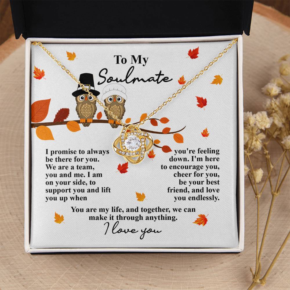 To My Beautiful Soulmate Necklace For Women, Message Card Jewelry To My Soulmate Necklace