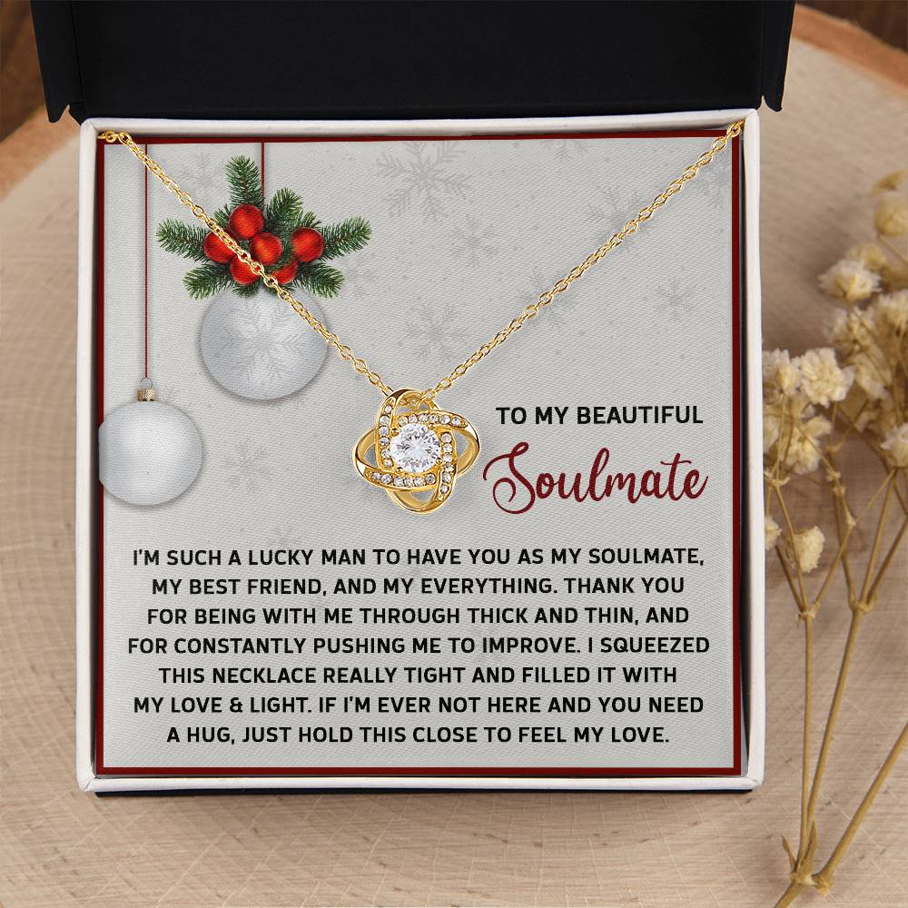 To My Beautiful Soulmate Necklace, Soulmate Necklace Women, Christmas Gift For Girlfriend, Womens Christmas Ideas