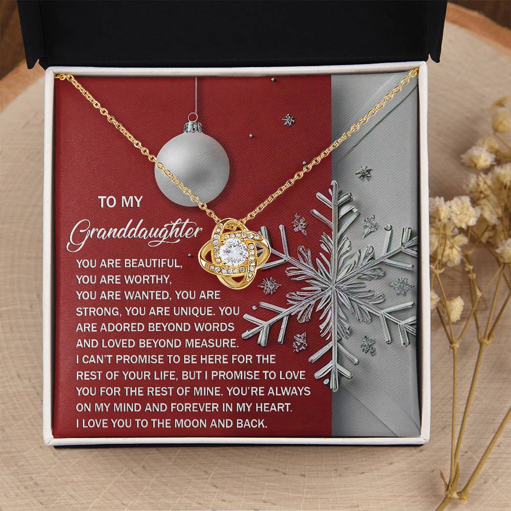 To My Granddaughter Necklace, Christmas Necklace For Granddaughter, Granddaughter Necklace From Grandpa, Gifts For Adult Granddaughter