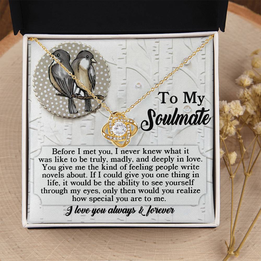 To My Soulmate Necklace, Christmas Gift Birthday Gift For Soulmate, Valentine's Day Gift For Girlfriend, Soulmate Necklace Gifts, Necklace For Women