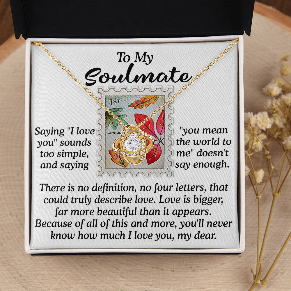 To My Soulmate Necklace, Soulmate Gifts For Her, Personalized To My Soulmate Necklace, Christmas Gift, Gift For Soulmate, Jewelry Message Card