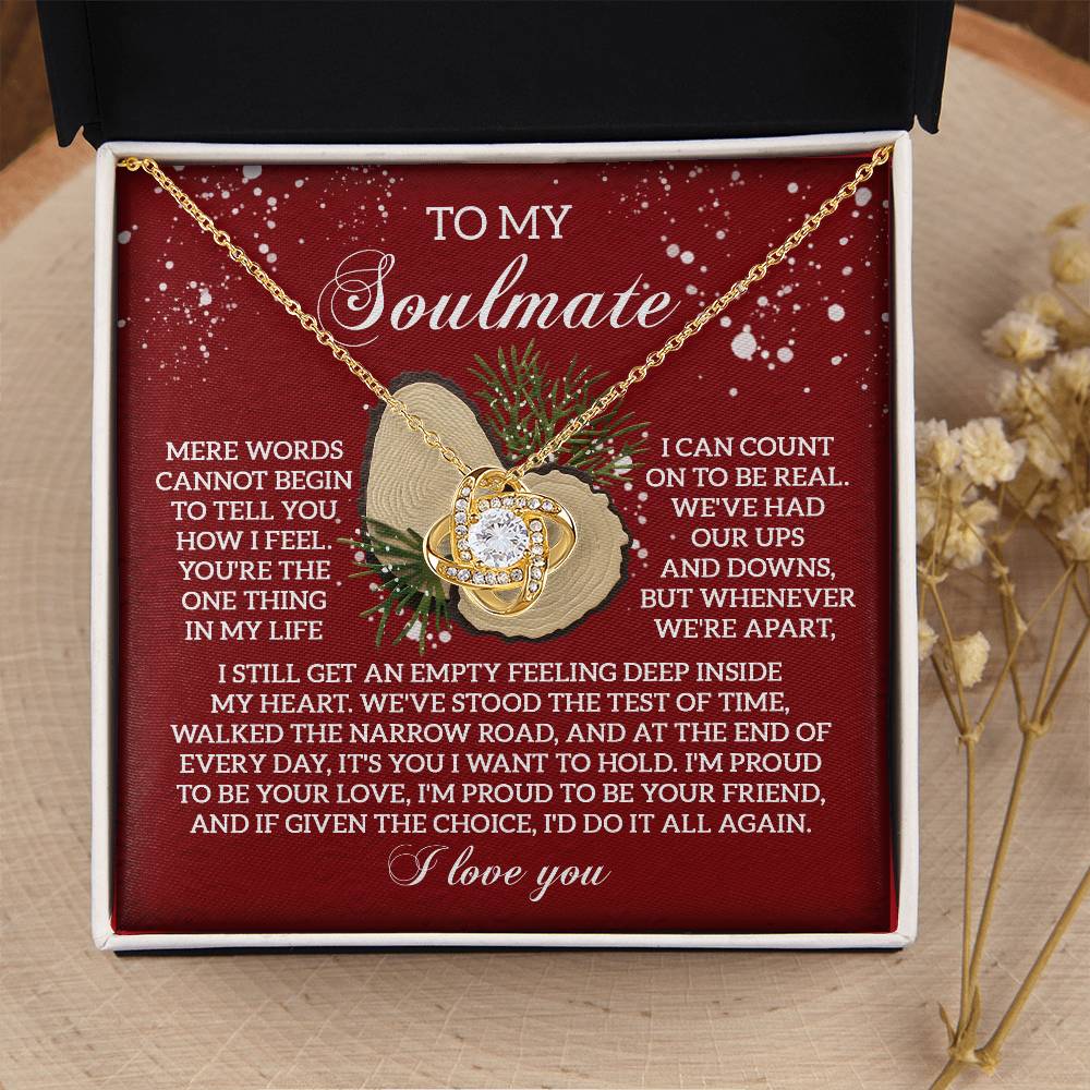 To My Soulmate Necklace, Great Wife Christmas Gifts, Christmas Jewelry For Women, Christmas Gift For Wives