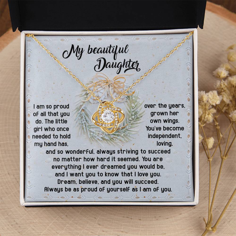 Daughter Christmas Gifts, Christmas Gifts For Daughters Adult, Necklace For Daughter From Mom, Dad Necklace For Daughter, Dear Daughter Necklace