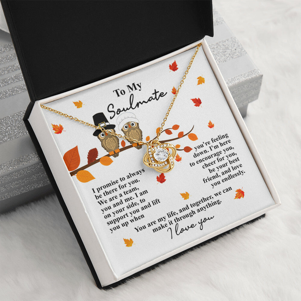 To My Beautiful Soulmate Necklace For Women, Message Card Jewelry To My Soulmate Necklace