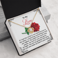 To My Love Necklace, Valentine Gift For Wife, Valentine's Necklace For Her, Valentine Gift For Wife From Husband, Necklace For My Girlfriend