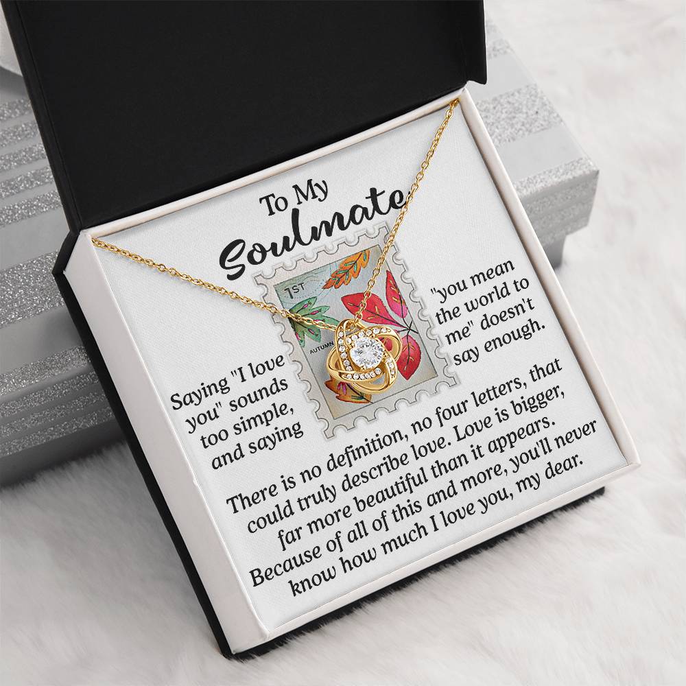 To My Soulmate Necklace, Soulmate Gifts For Her, Personalized To My Soulmate Necklace, Christmas Gift, Gift For Soulmate, Jewelry Message Card