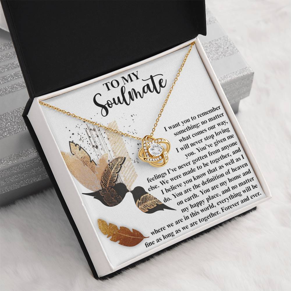 Soulmate Necklace For Women, Christmas Gift For Soulmate, Wife Necklace From Husband, Necklace For Girlfriend