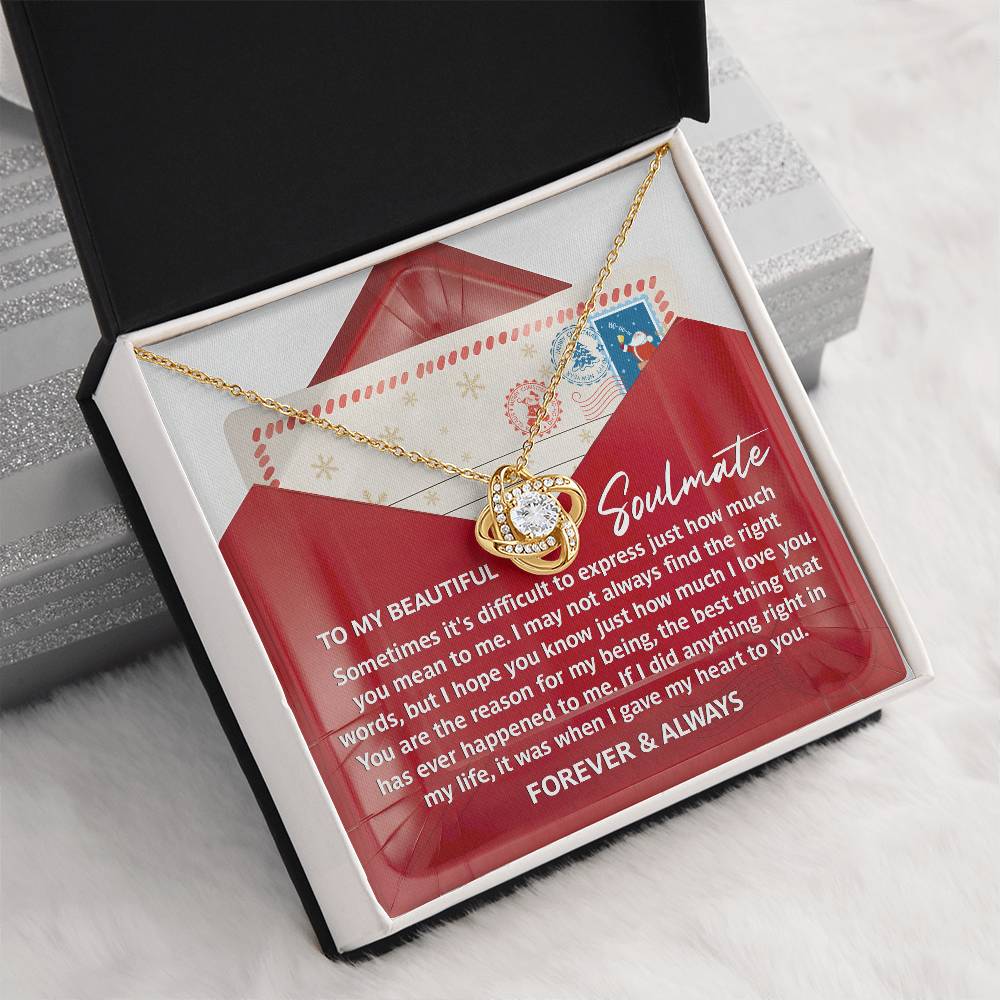 To My Beautiful Soulmate Necklace, Wife Christmas Gift, Wife Christmas Gifts, Best Christmas Gifts For Wife, Christmas For Wife