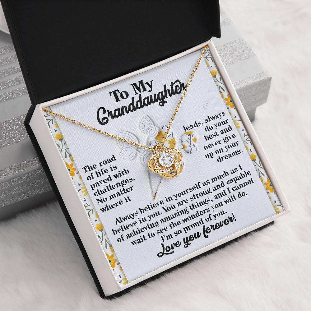 To My Granddaughter Necklace, Adult Granddaughter Gift, Christmas Gifts Granddaughter For From Grandpa, Deserves Jewelry Granddaughter