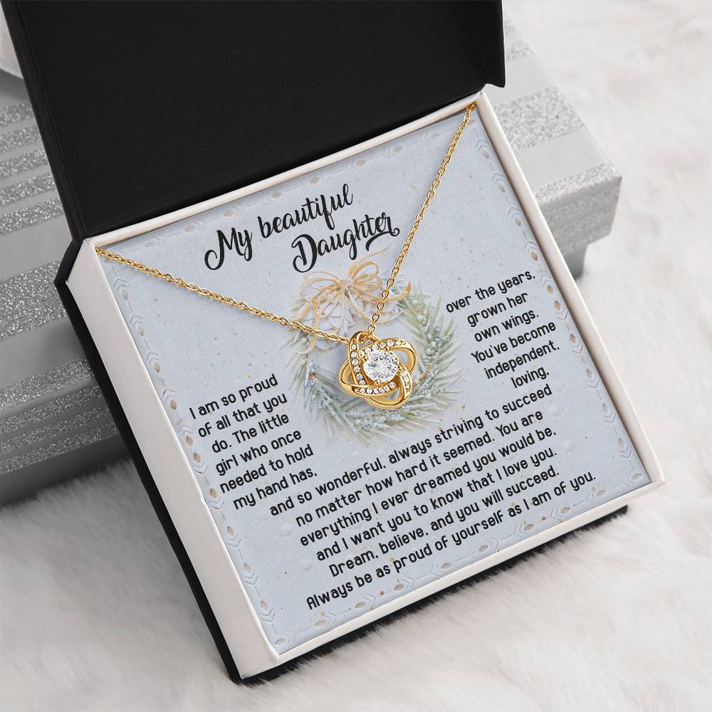 Daughter Christmas Gifts, Christmas Gifts For Daughters Adult, Necklace For Daughter From Mom, Dad Necklace For Daughter, Dear Daughter Necklace