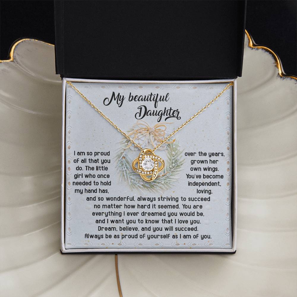 Daughter Christmas Gifts, Christmas Gifts For Daughters Adult, Necklace For Daughter From Mom, Dad Necklace For Daughter, Dear Daughter Necklace