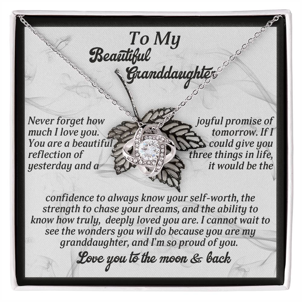 To My Beautiful Granddaughter Necklace, To My Granddaughter Necklace From Grandpa, Valentine Card Granddaughter, Grandpa And Granddaughter Necklace