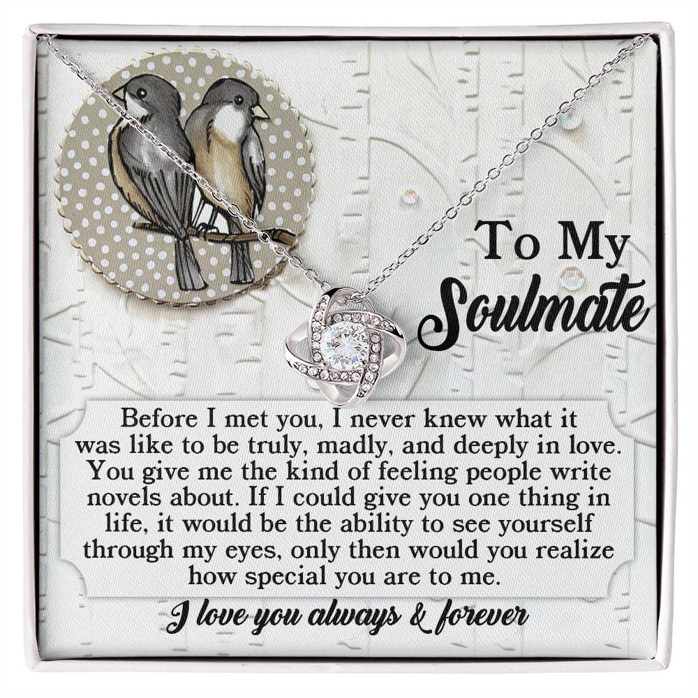 To My Soulmate Necklace, Christmas Gift Birthday Gift For Soulmate, Valentine's Day Gift For Girlfriend, Soulmate Necklace Gifts, Necklace For Women