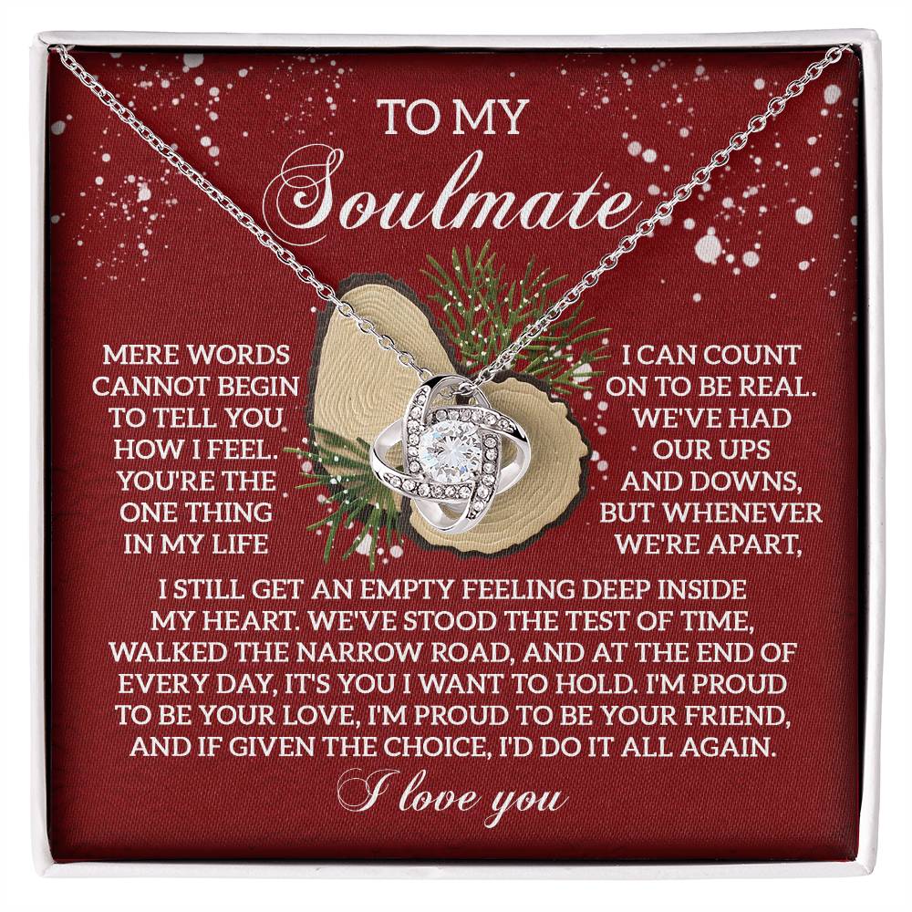 To My Soulmate Necklace, Great Wife Christmas Gifts, Christmas Jewelry For Women, Christmas Gift For Wives