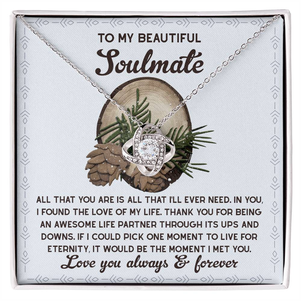 To My Beautiful Soulmate Necklace, My Soulmate Gifts For Her, Christmas Gifts Ideas For Wife, Christmas Presents For Her