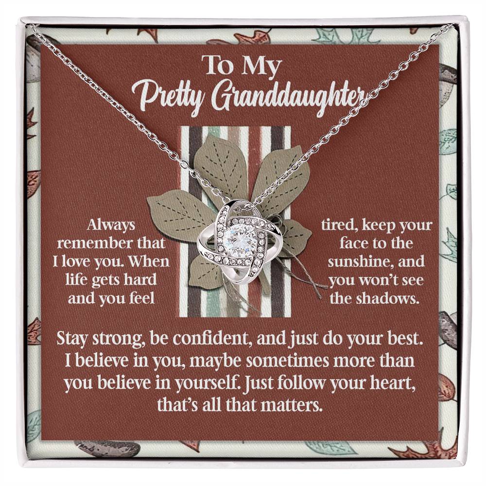 To My Pretty Granddaughter Necklace, Granddaughter Jewelry Box, Necklaces For Granddaughter, Granddaughter Necklace From Grandma