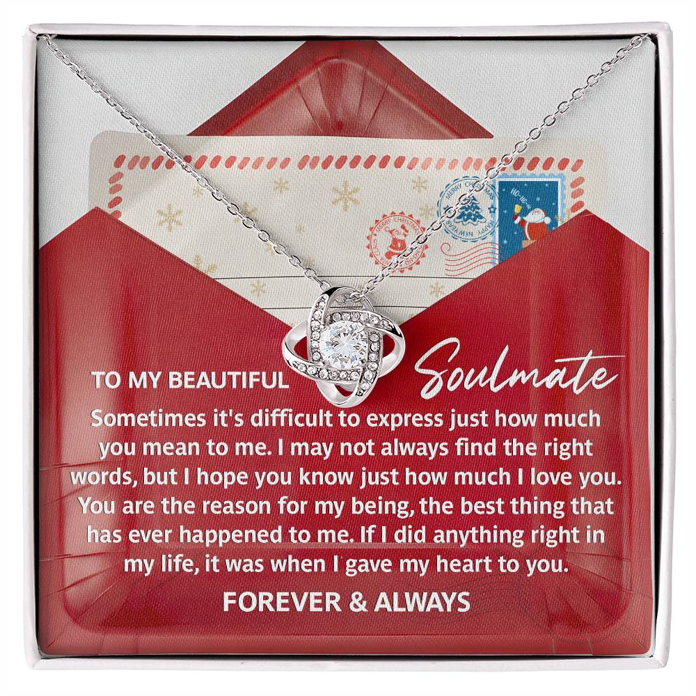 To My Beautiful Soulmate Necklace, Wife Christmas Gift, Wife Christmas Gifts, Best Christmas Gifts For Wife, Christmas For Wife