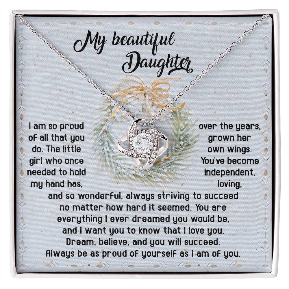 Daughter Christmas Gifts, Christmas Gifts For Daughters Adult, Necklace For Daughter From Mom, Dad Necklace For Daughter, Dear Daughter Necklace