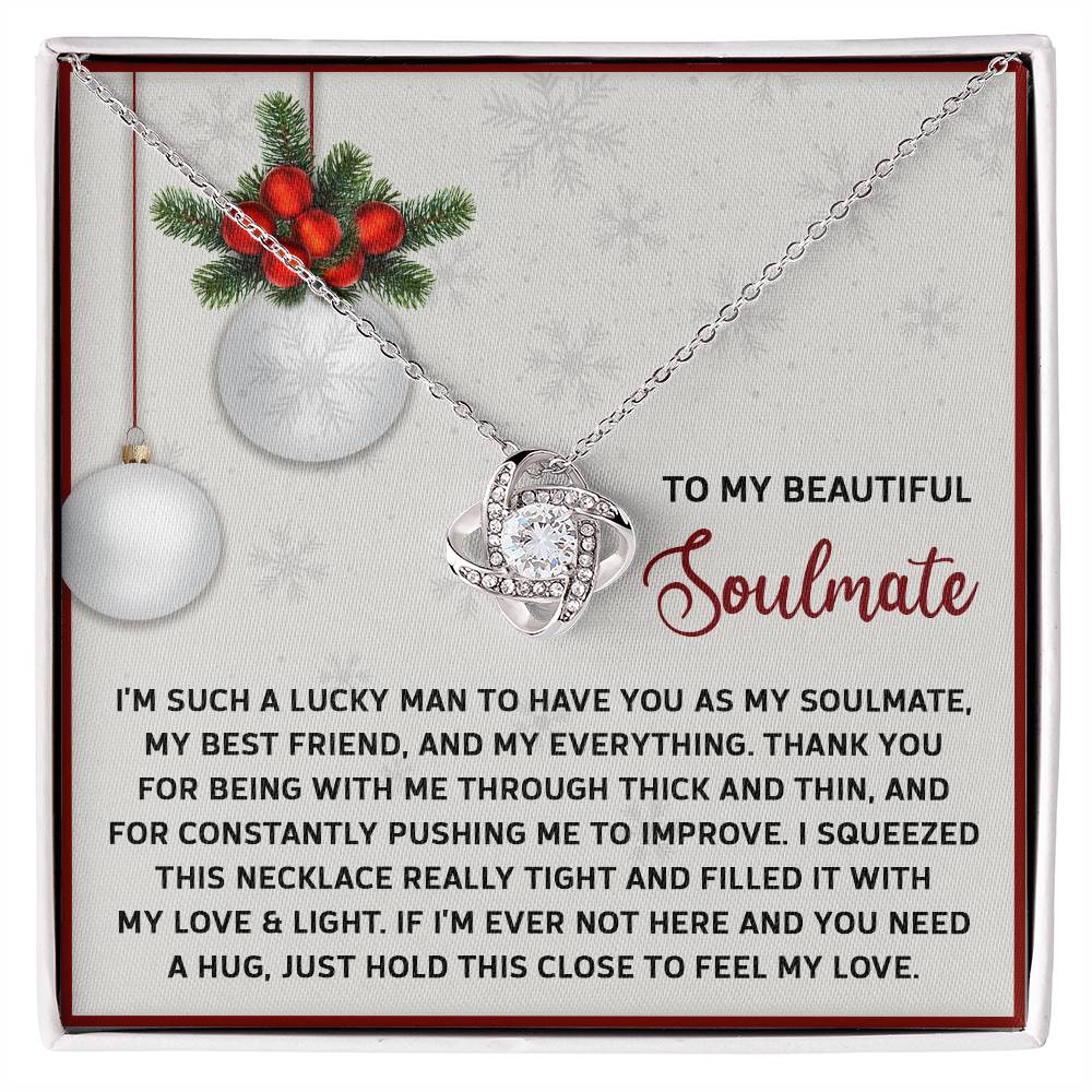 To My Beautiful Soulmate Necklace, Soulmate Necklace Women, Christmas Gift For Girlfriend, Womens Christmas Ideas