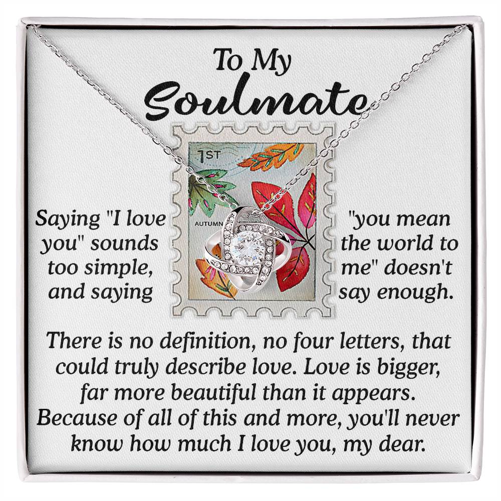 To My Soulmate Necklace, Soulmate Gifts For Her, Personalized To My Soulmate Necklace, Christmas Gift, Gift For Soulmate, Jewelry Message Card