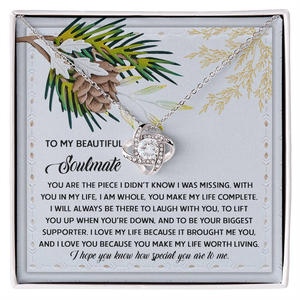 To My Beautiful Soulmate Necklace, Christmas Gifts For The Wife, Christmas For Wife, Girlfriend Christmas Necklace, Gifts For Soulmate