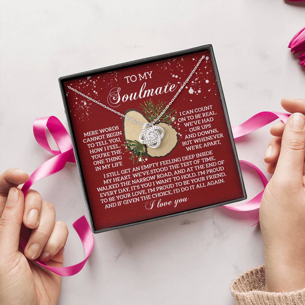 To My Soulmate Necklace, Great Wife Christmas Gifts, Christmas Jewelry For Women, Christmas Gift For Wives