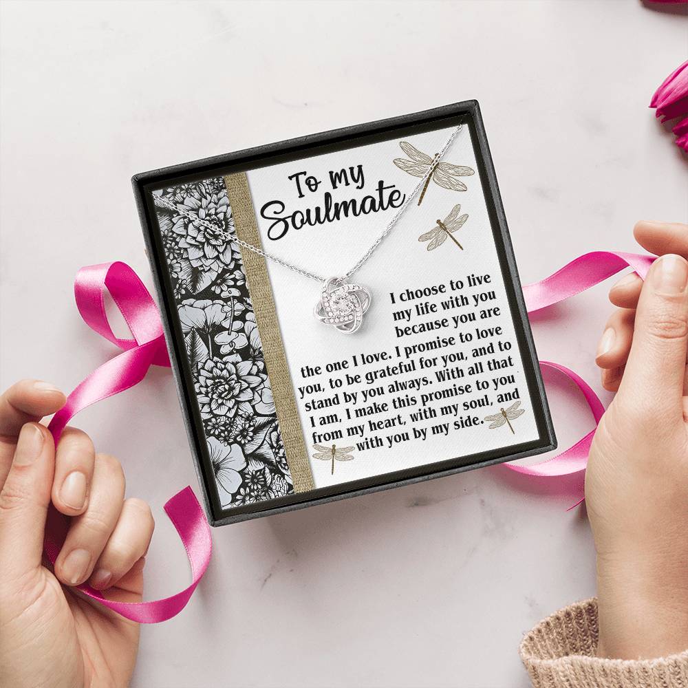 To My Soulmate Necklace For Women, Funny Gifts For Girlfriend, Soulmate Necklace For Her