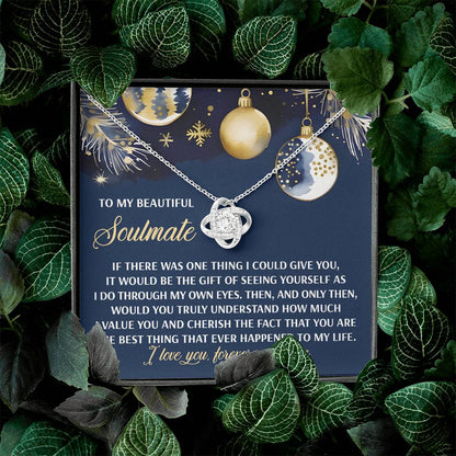 To My Beautiful Soulmate Necklace, My Soulmate Gifts For Her, Christmas Jewelry For Women, Christmas Presents For Gf, Christmas For Wife