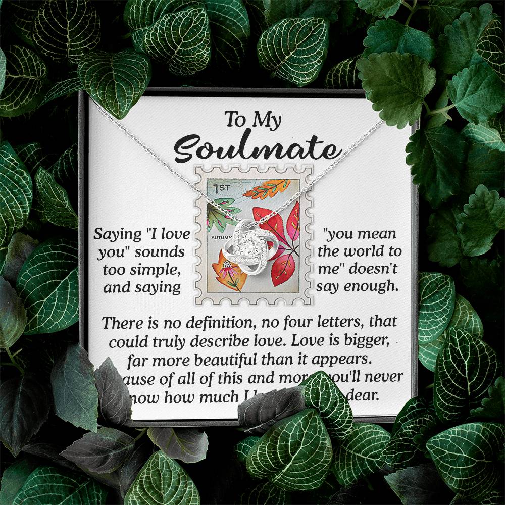 To My Soulmate Necklace, Soulmate Gifts For Her, Personalized To My Soulmate Necklace, Christmas Gift, Gift For Soulmate, Jewelry Message Card