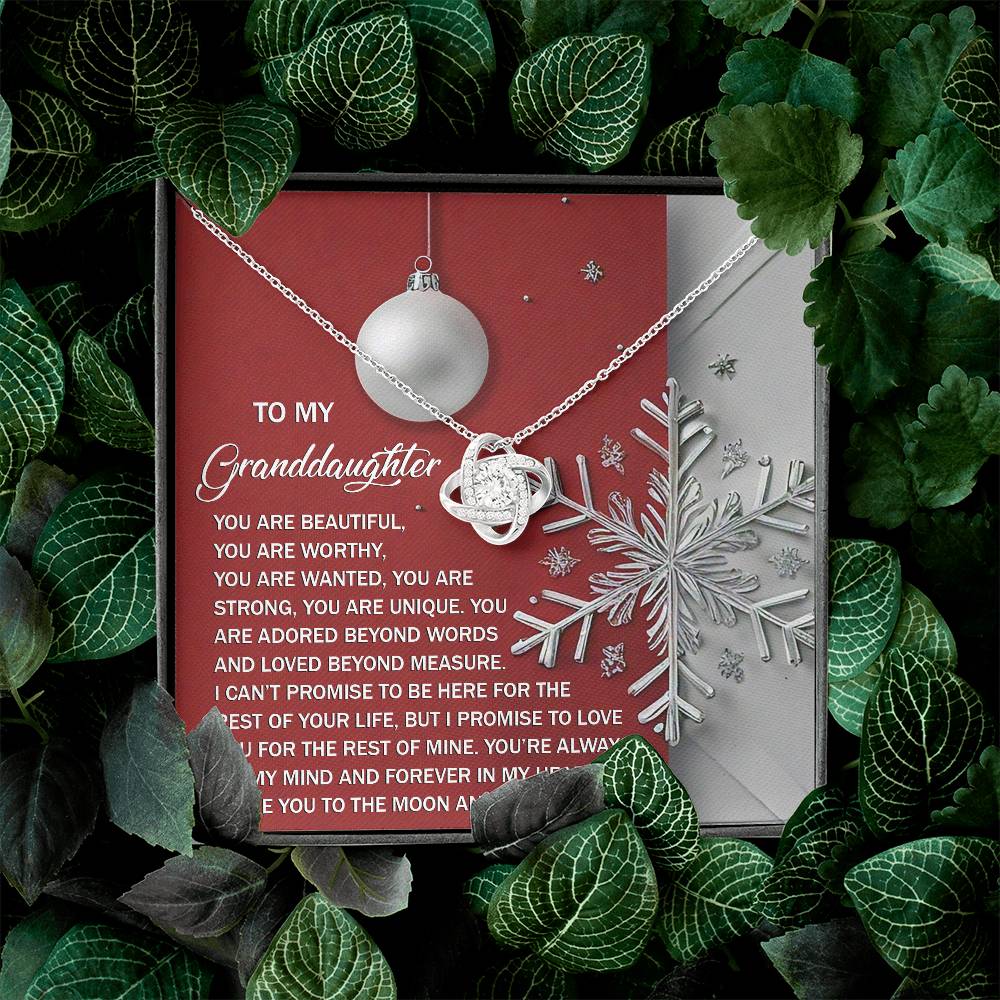 To My Granddaughter Necklace, Christmas Necklace For Granddaughter, Granddaughter Necklace From Grandpa, Gifts For Adult Granddaughter