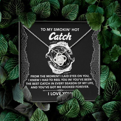 To My Smokin's Hot Catch Necklace, Valentine Gifts For Wife, Gifts For Husband From Wife Unique Christmas, Unique Valentine Gifts For Her