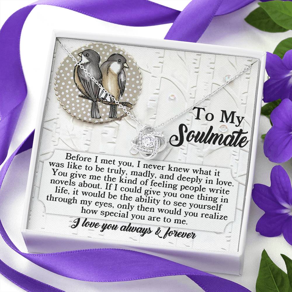 To My Soulmate Necklace, Christmas Gift Birthday Gift For Soulmate, Valentine's Day Gift For Girlfriend, Soulmate Necklace Gifts, Necklace For Women