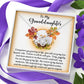 To My Granddaughter Necklace, Grandmother Granddaughter Gifts, Granddaughter Necklace From Grandparents, Christmas Gifts For Granddaughter