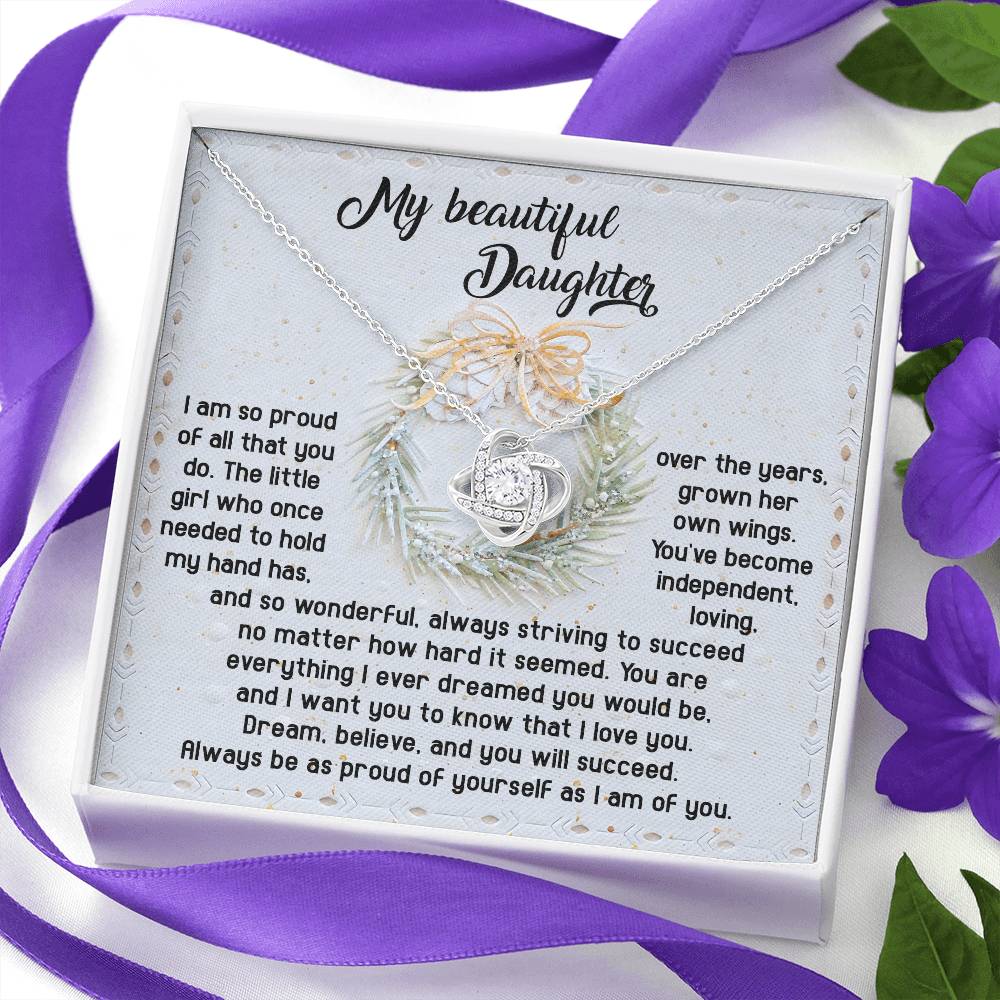 Daughter Christmas Gifts, Christmas Gifts For Daughters Adult, Necklace For Daughter From Mom, Dad Necklace For Daughter, Dear Daughter Necklace