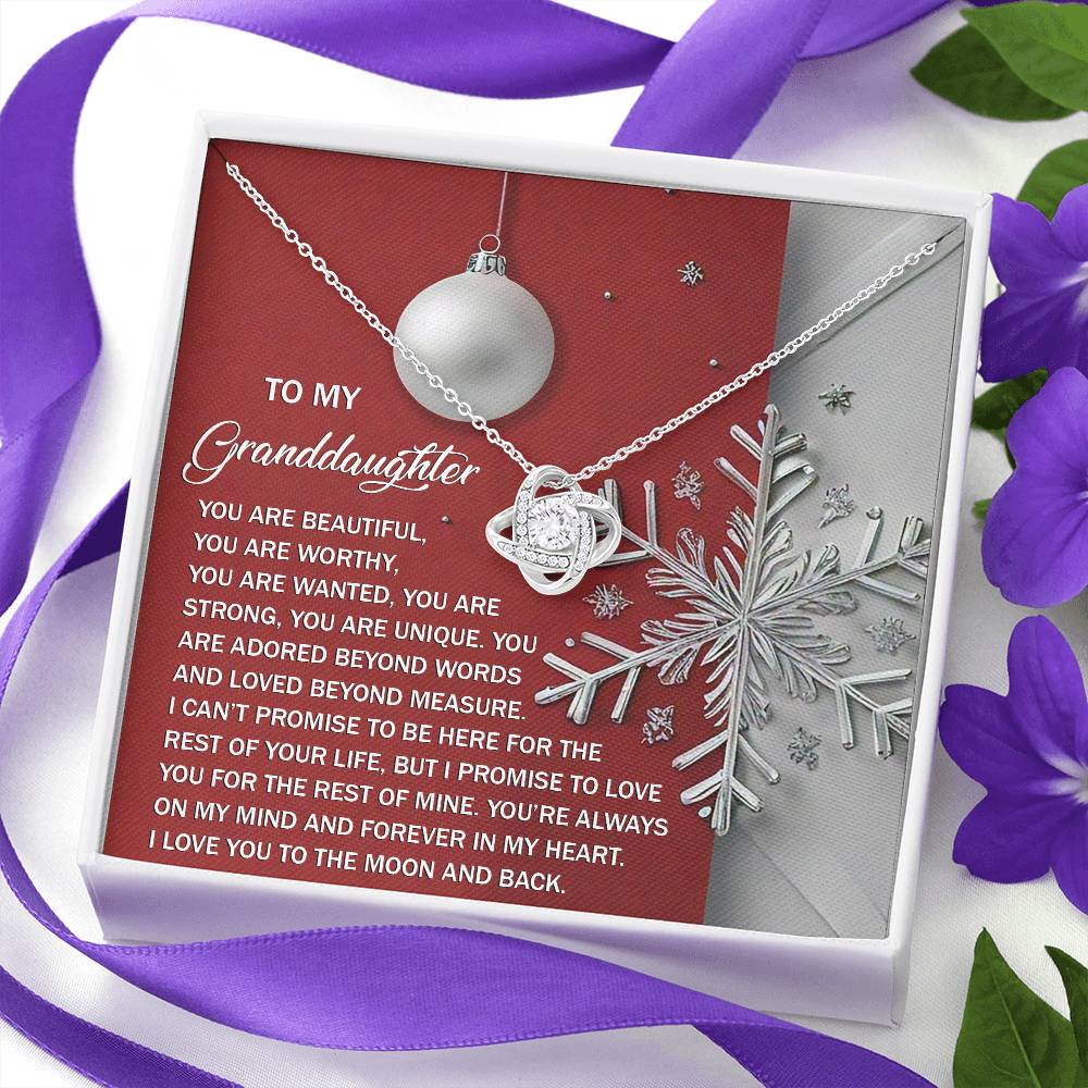 To My Granddaughter Necklace, Christmas Necklace For Granddaughter, Granddaughter Necklace From Grandpa, Gifts For Adult Granddaughter