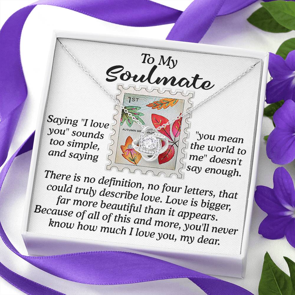 To My Soulmate Necklace, Soulmate Gifts For Her, Personalized To My Soulmate Necklace, Christmas Gift, Gift For Soulmate, Jewelry Message Card