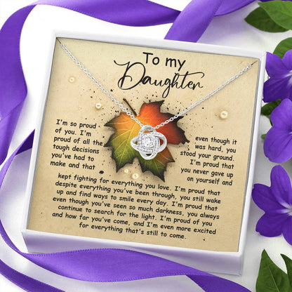 To My Beautiful Daughter Necklace, Necklace For My Daughter From Dad, Daughter Gifts From Mom And Dad