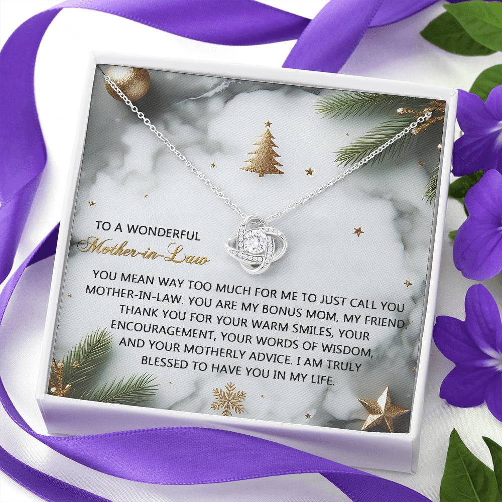 To A Wonderful Mother-In-Law Necklace, Christmas Gifts For Mother In Law, Gifts For Mother In Law Birthday, Mother Day Gift For Mother In Law