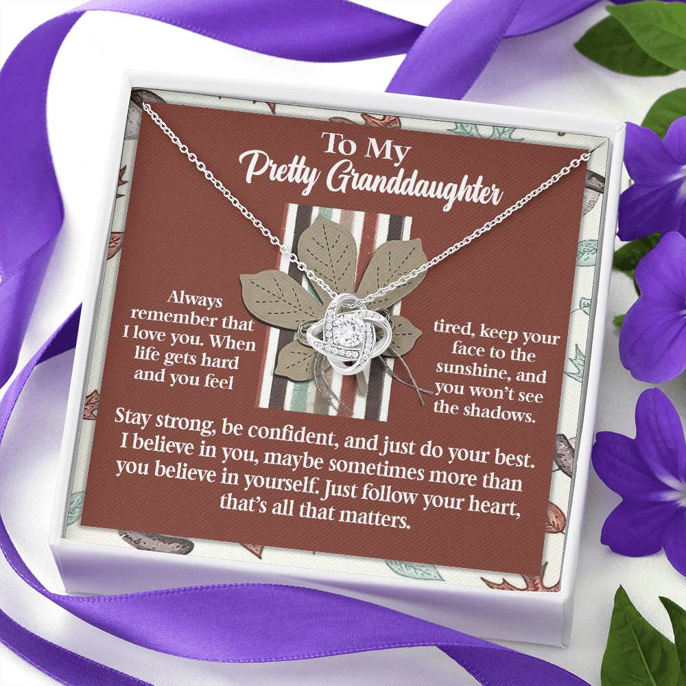 To My Pretty Granddaughter Necklace, Granddaughter Jewelry Box, Necklaces For Granddaughter, Granddaughter Necklace From Grandma