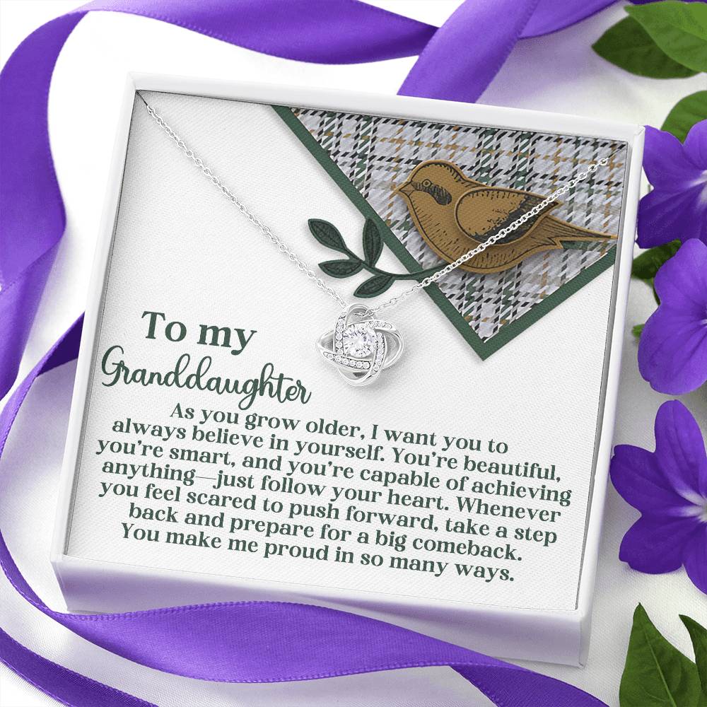 To My Granddaughter Necklace, Granddaughter Gifts From Grandma, To My Granddaughter Necklace From Grandma, Granddaughter Necklace From Papa