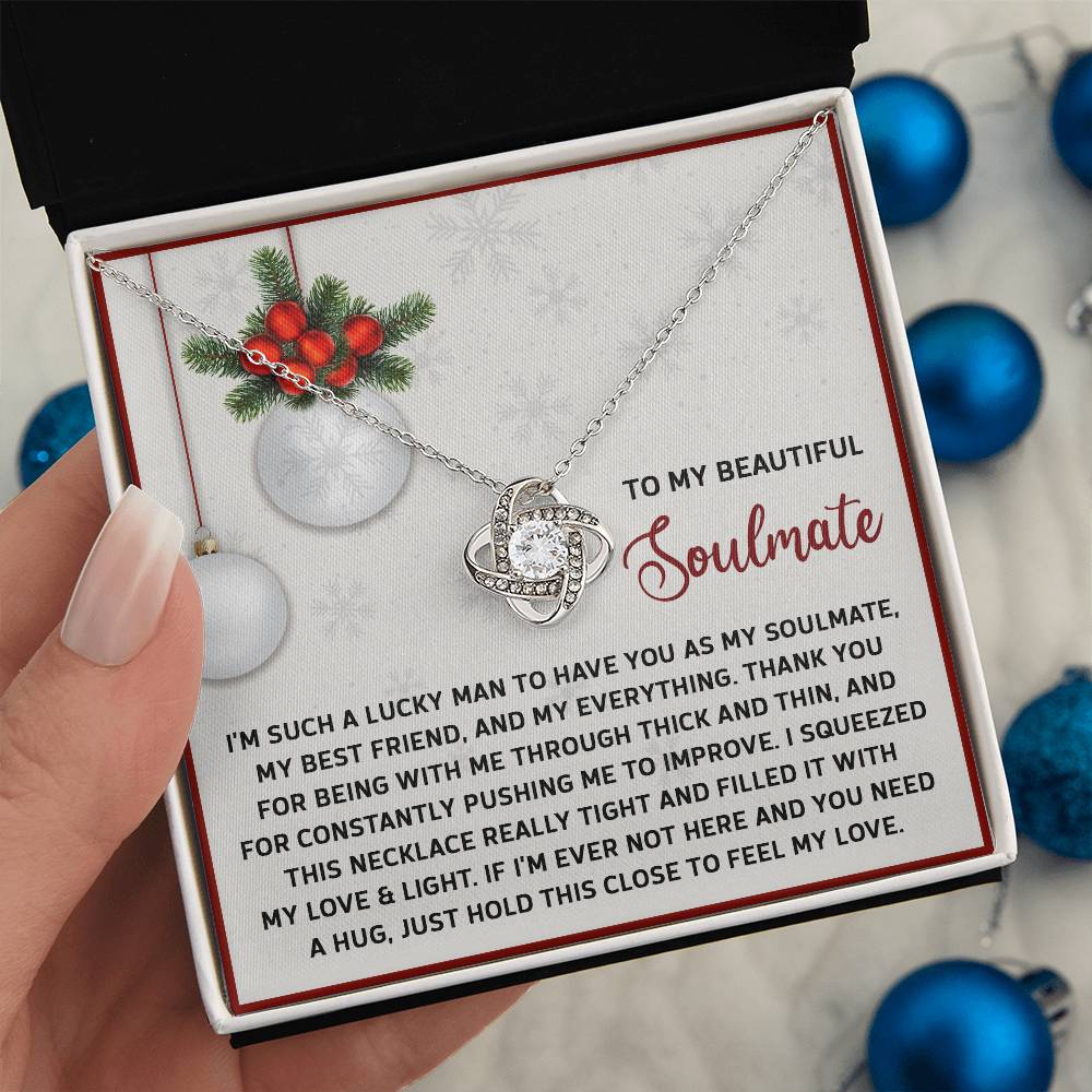 To My Beautiful Soulmate Necklace, Soulmate Necklace Women, Christmas Gift For Girlfriend, Womens Christmas Ideas