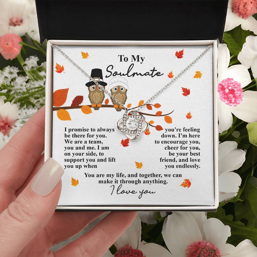 To My Beautiful Soulmate Necklace For Women, Message Card Jewelry To My Soulmate Necklace