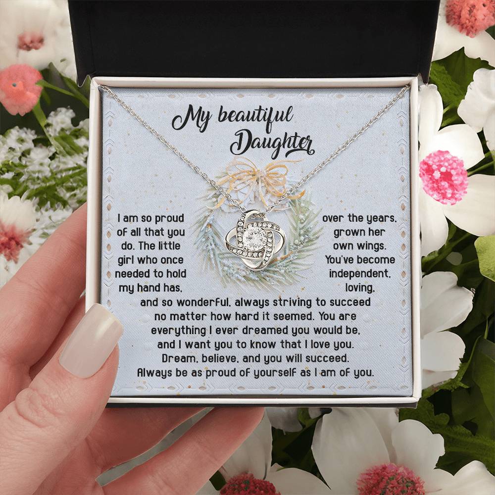 Daughter Christmas Gifts, Christmas Gifts For Daughters Adult, Necklace For Daughter From Mom, Dad Necklace For Daughter, Dear Daughter Necklace