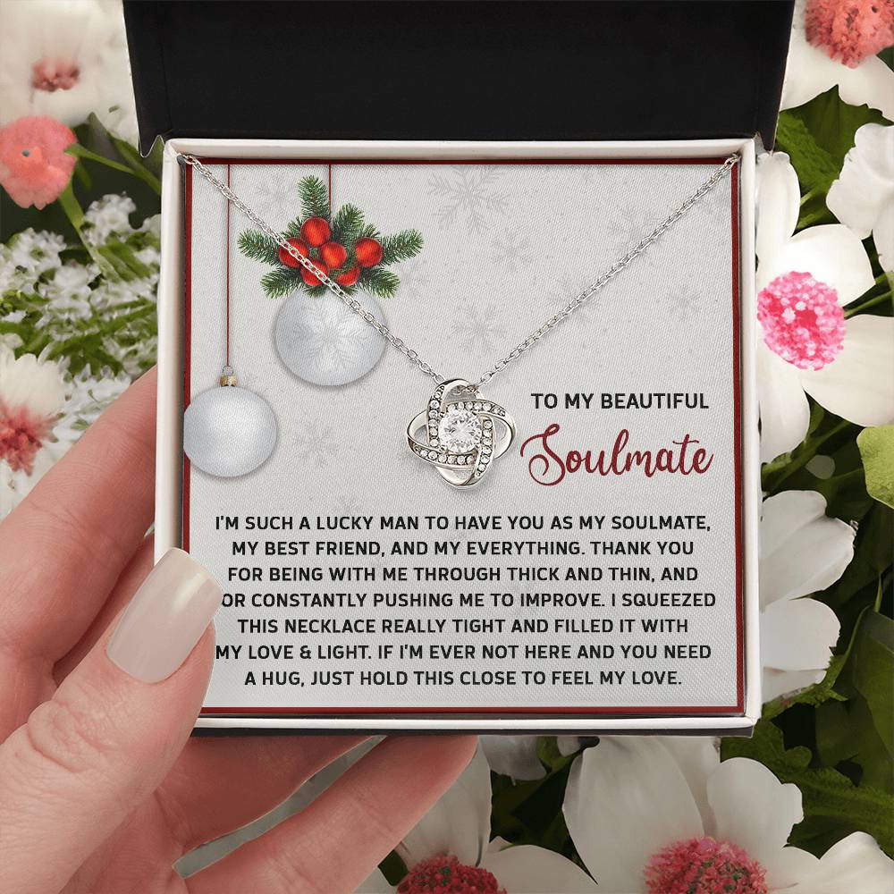 To My Beautiful Soulmate Necklace, Soulmate Necklace Women, Christmas Gift For Girlfriend, Womens Christmas Ideas