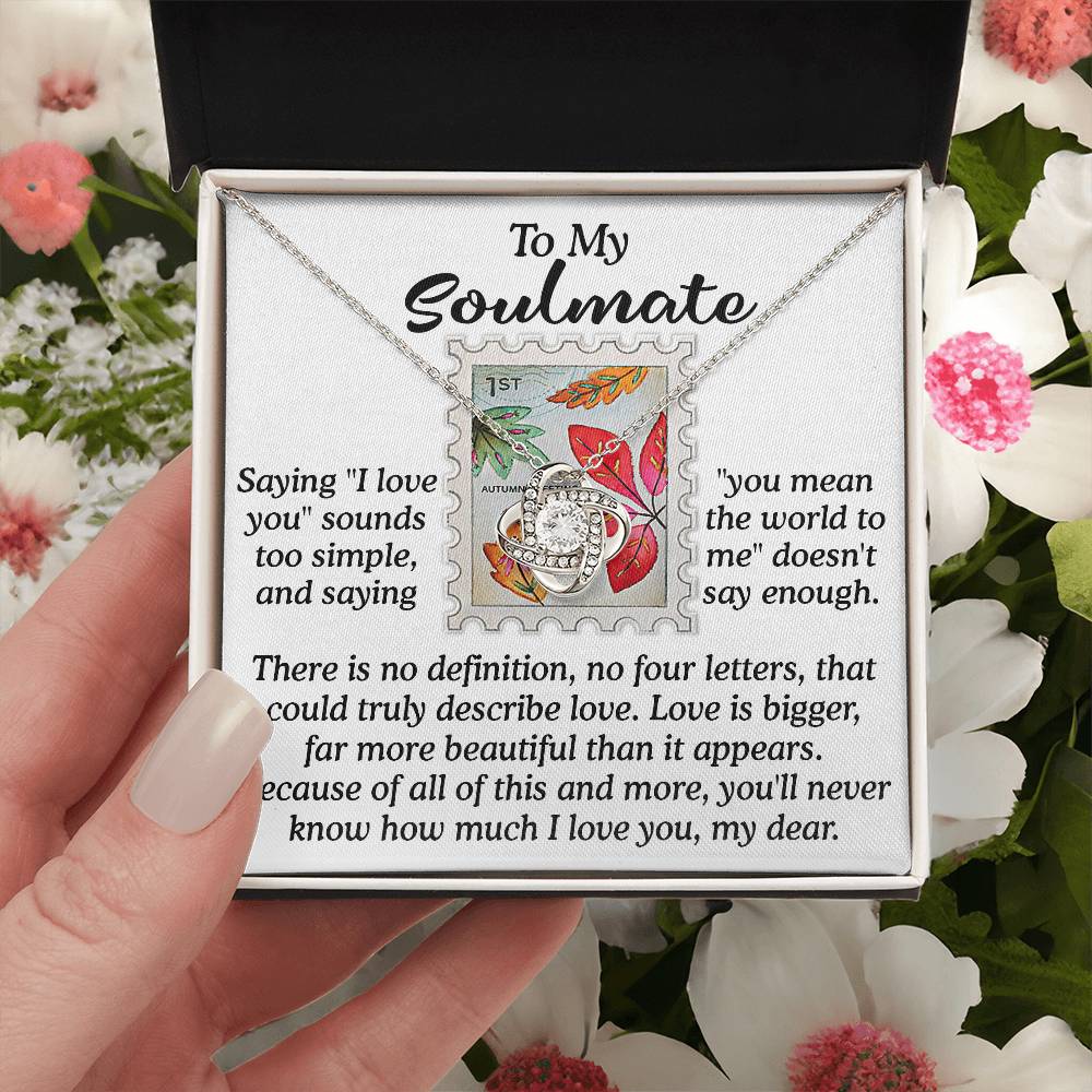 To My Soulmate Necklace, Soulmate Gifts For Her, Personalized To My Soulmate Necklace, Christmas Gift, Gift For Soulmate, Jewelry Message Card