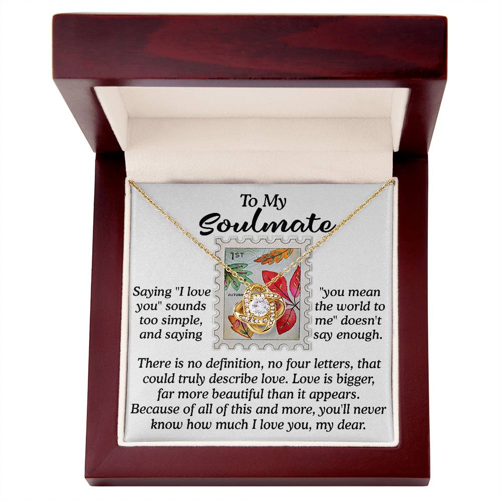 To My Soulmate Necklace, Soulmate Gifts For Her, Personalized To My Soulmate Necklace, Christmas Gift, Gift For Soulmate, Jewelry Message Card